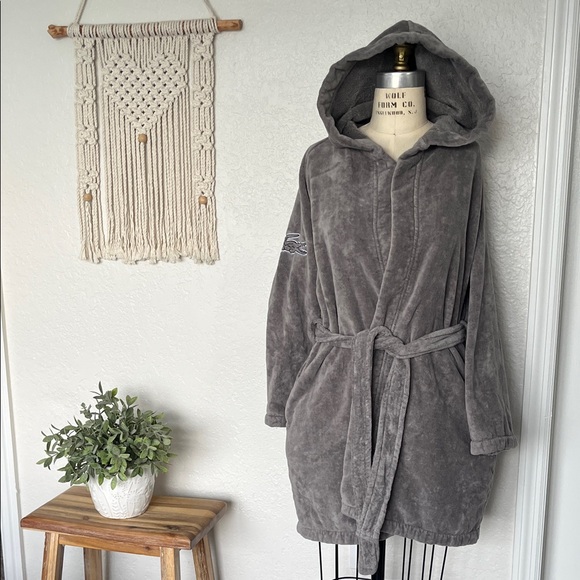 Lacoste Gray Hooded Robe - Picture 1 of 8